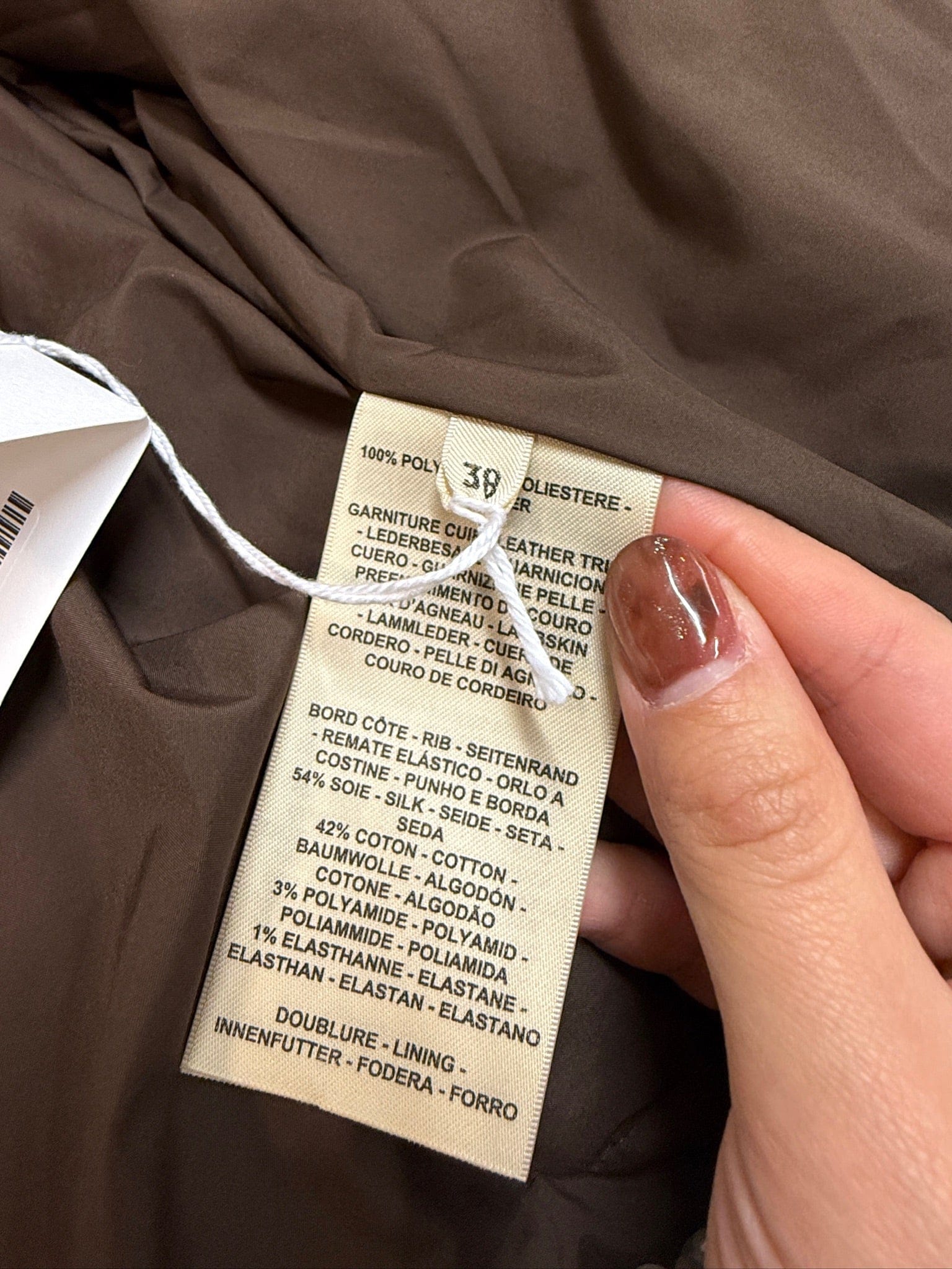 LUXURY PROMISE Hermès "Dressage Tressage" mixed leather short puffer coat