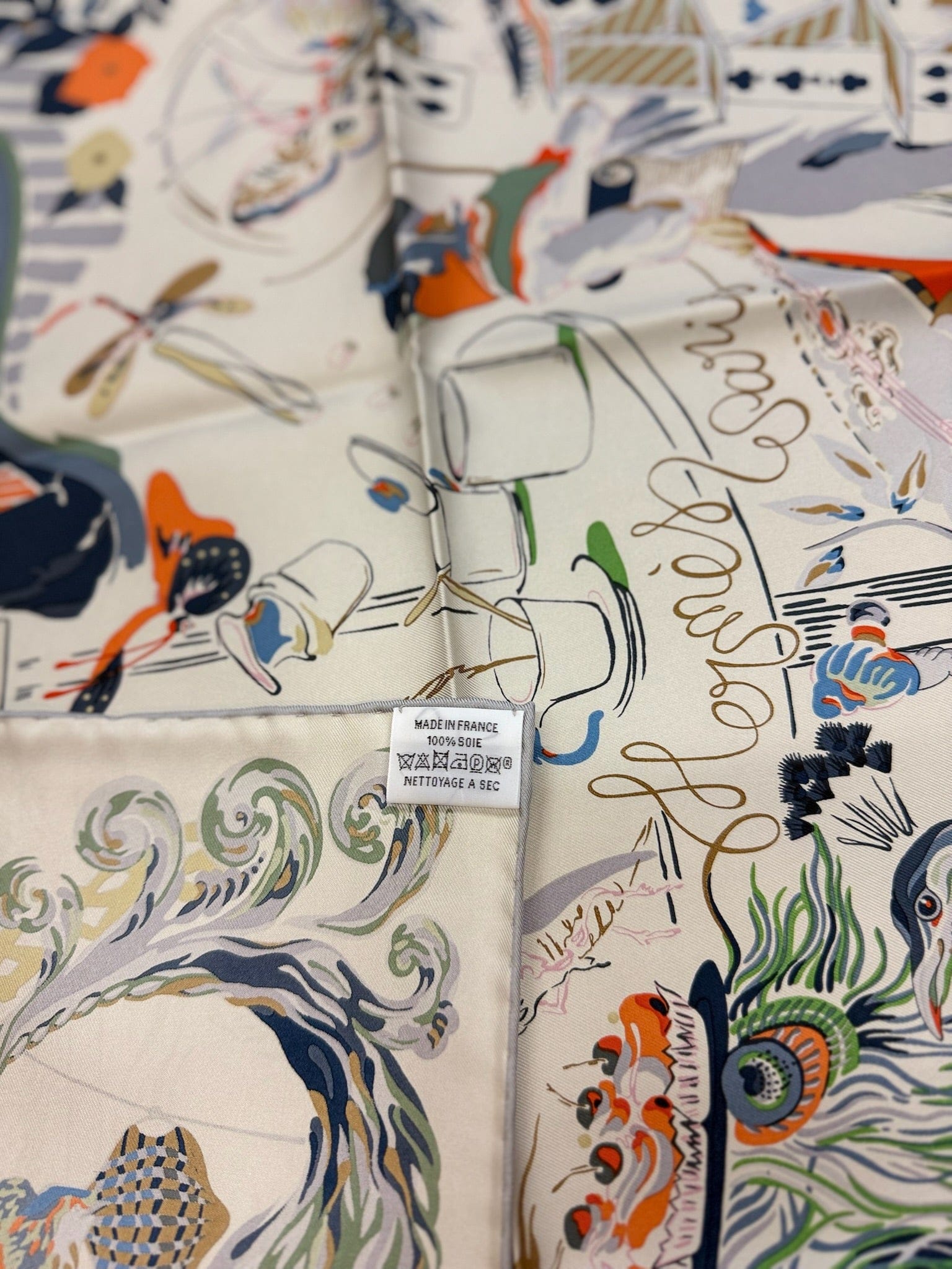 LUXURY PROMISE Hermès “Emile’s Fantastic Night” 90cm Silk Scarf – 100% Twill Silk – Hand-rolled Edge
