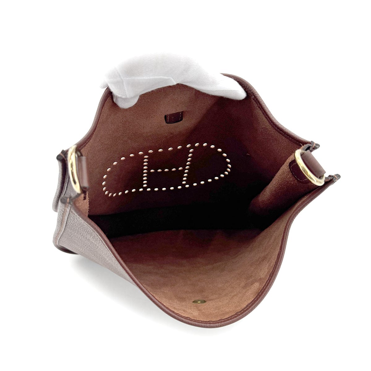 LUXURY PROMISE HERMES EVELYNE 1 GM BROWN TOGO SHOULDER BAG □B 90275885