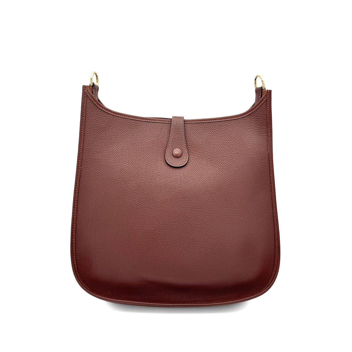 LUXURY PROMISE HERMES EVELYNE 1 GM BROWN TOGO SHOULDER BAG □B 90275885