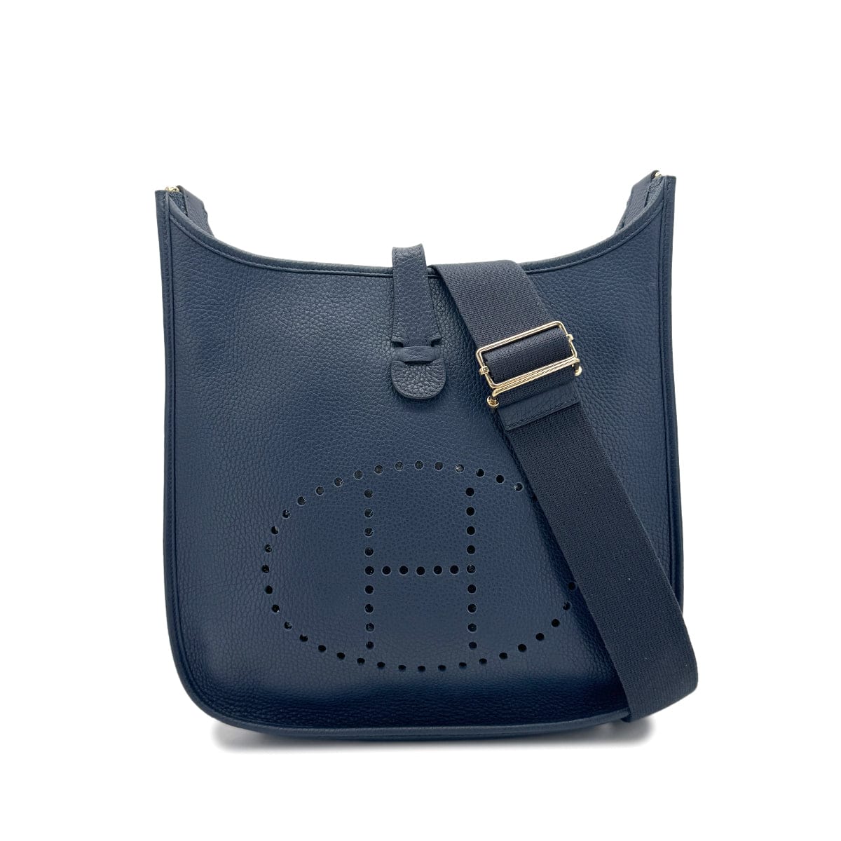 LUXURY PROMISE HERMES EVELYNE 3 PM BLEU SAPHIR TAURILLON CLEMENCE SHOULDER BAG □Q 90269851