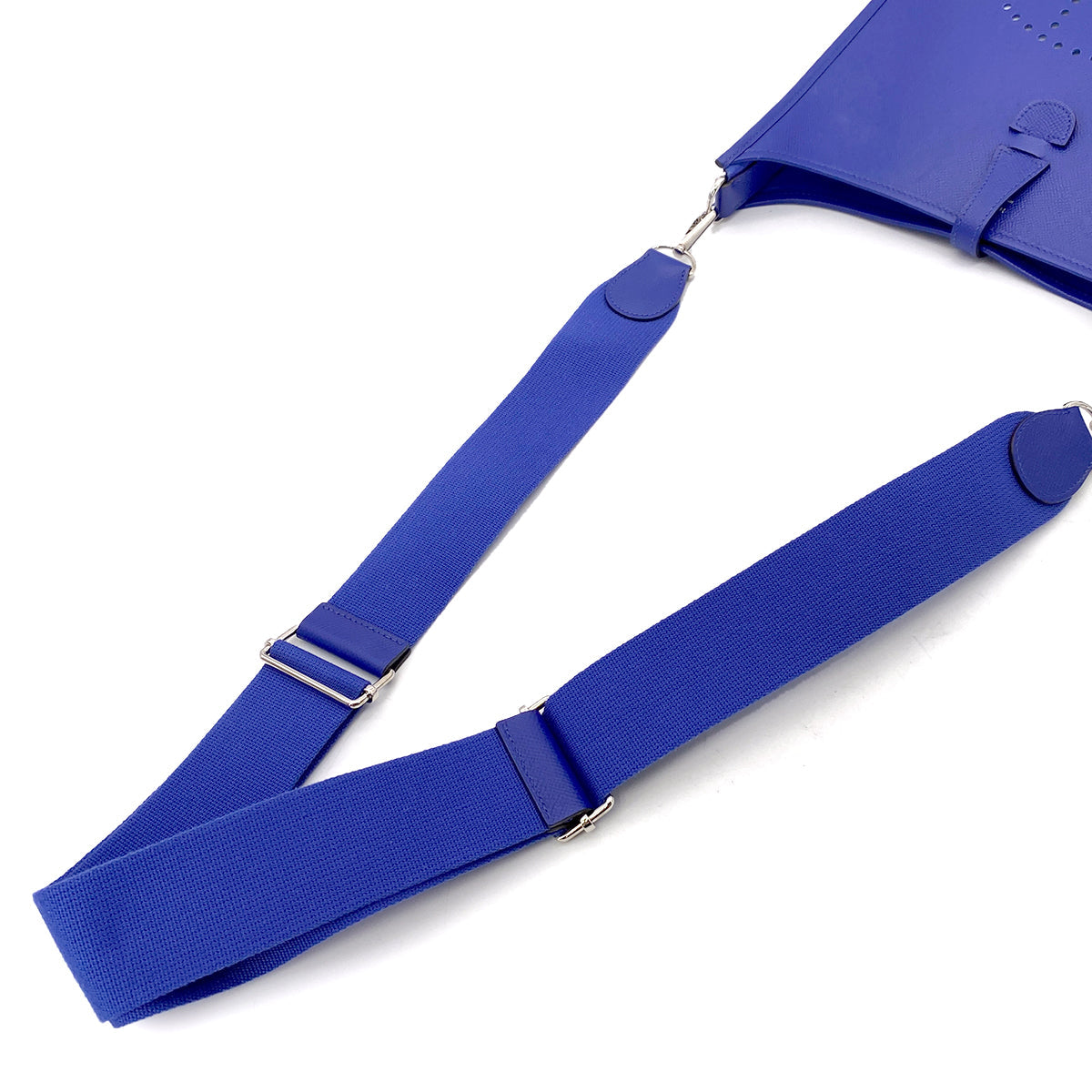 LUXURY PROMISE HERMES EVELYNE 3 PM BLUE ELECTRIC EPSON SHOULDER BAG □P 90255361