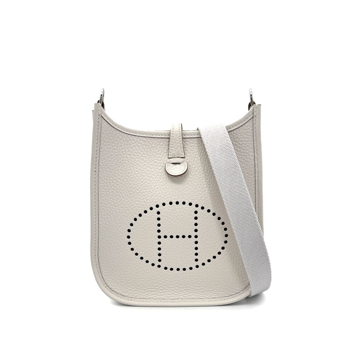 LUXURY PROMISE HERMES EVELYNE TPM AMAZON GRIS PERLE TAURILLON CLEMENCE SHOULDER BAG W 90271932