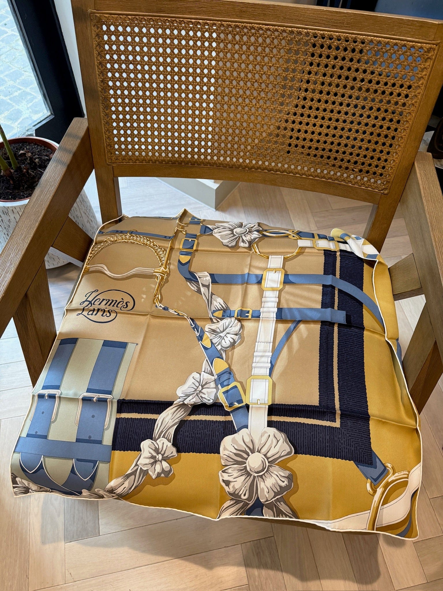 Luxury Promise Hermes Grand Manege Detail scarf 70