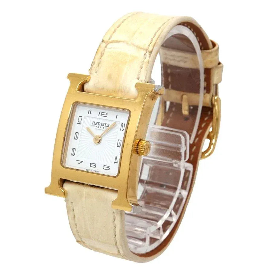 LUXURY PROMISE Hermes H-Watch HH1 201 Women's White Quartz Watch H Watch 90334916