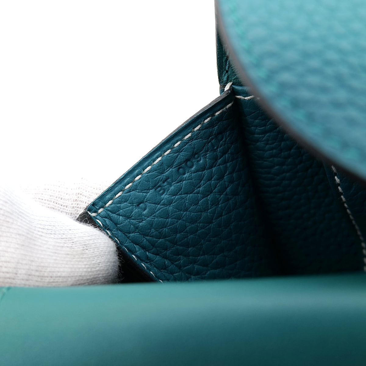 LUXURY PROMISE HERMES HALZAN 31 VERT BOSPHORE TAURILLON CLEMENCE HAND SHOULDER BAG D PHW 90304761