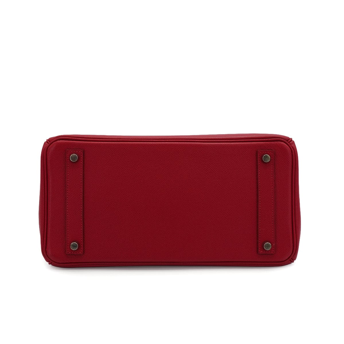 LUXURY PROMISE HERMES HAUT A COURROIES 32 ROUGE CASAQUE COUCHEVEL HAND BAG 2000 SQUARE D SILVER HARDWARE 90341716