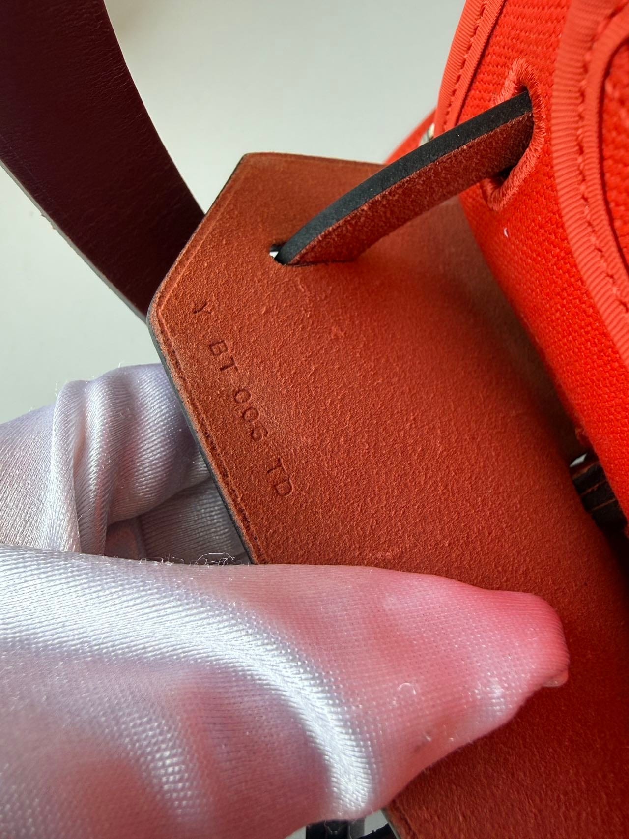 LUXURY PROMISE Hermès Herbag Zip 31 - Geranium Canvas & Rouge Sellier Leather (Y Stamp)
