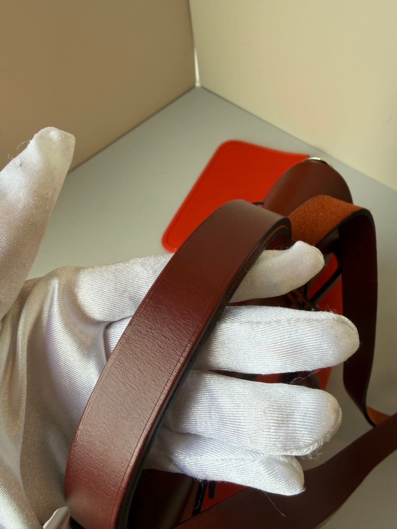 LUXURY PROMISE Hermès Herbag Zip 31 - Geranium Canvas & Rouge Sellier Leather (Y Stamp)