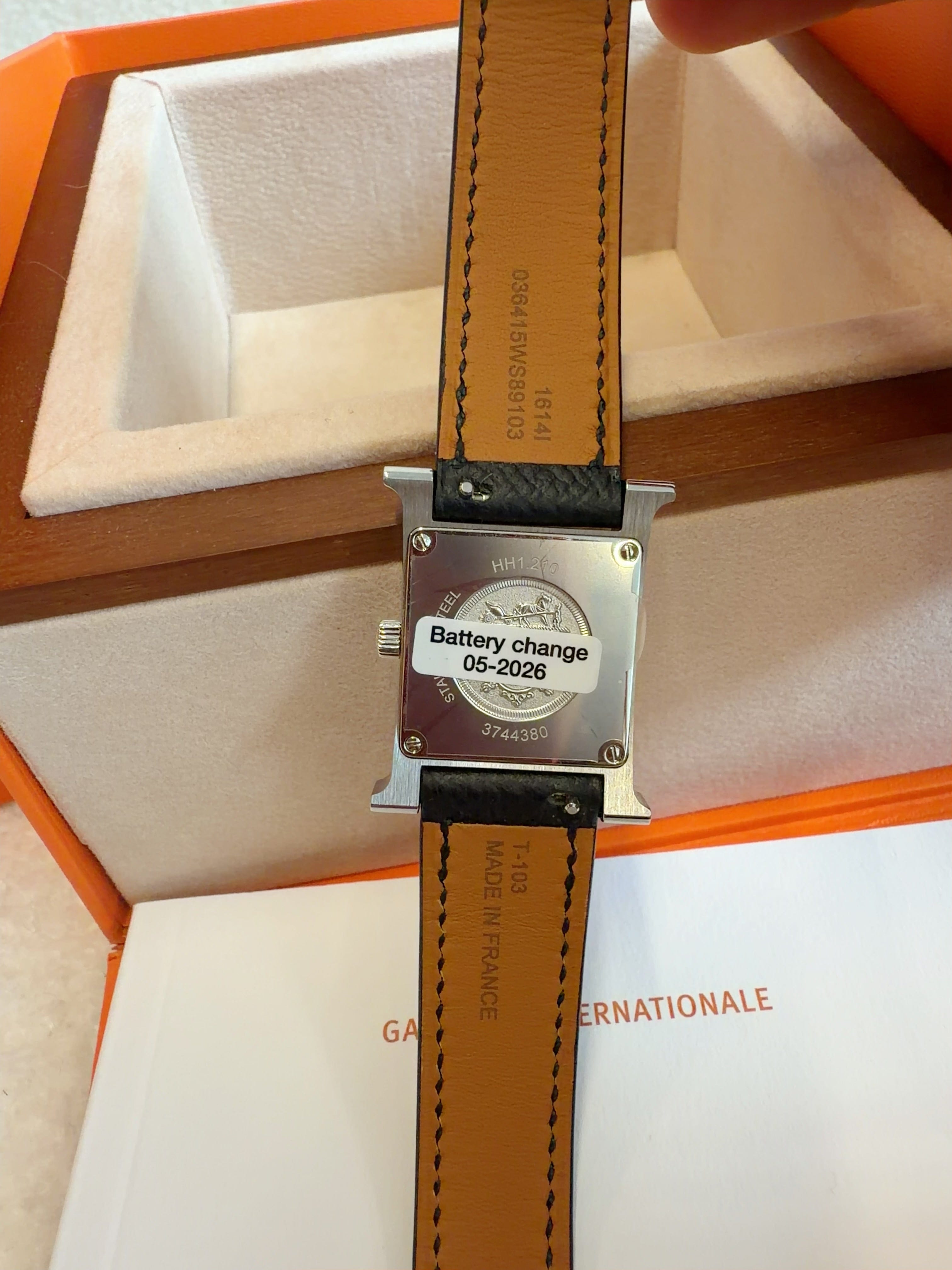 Luxury Promise Hermes Heure H watch, Small model, 25 mm