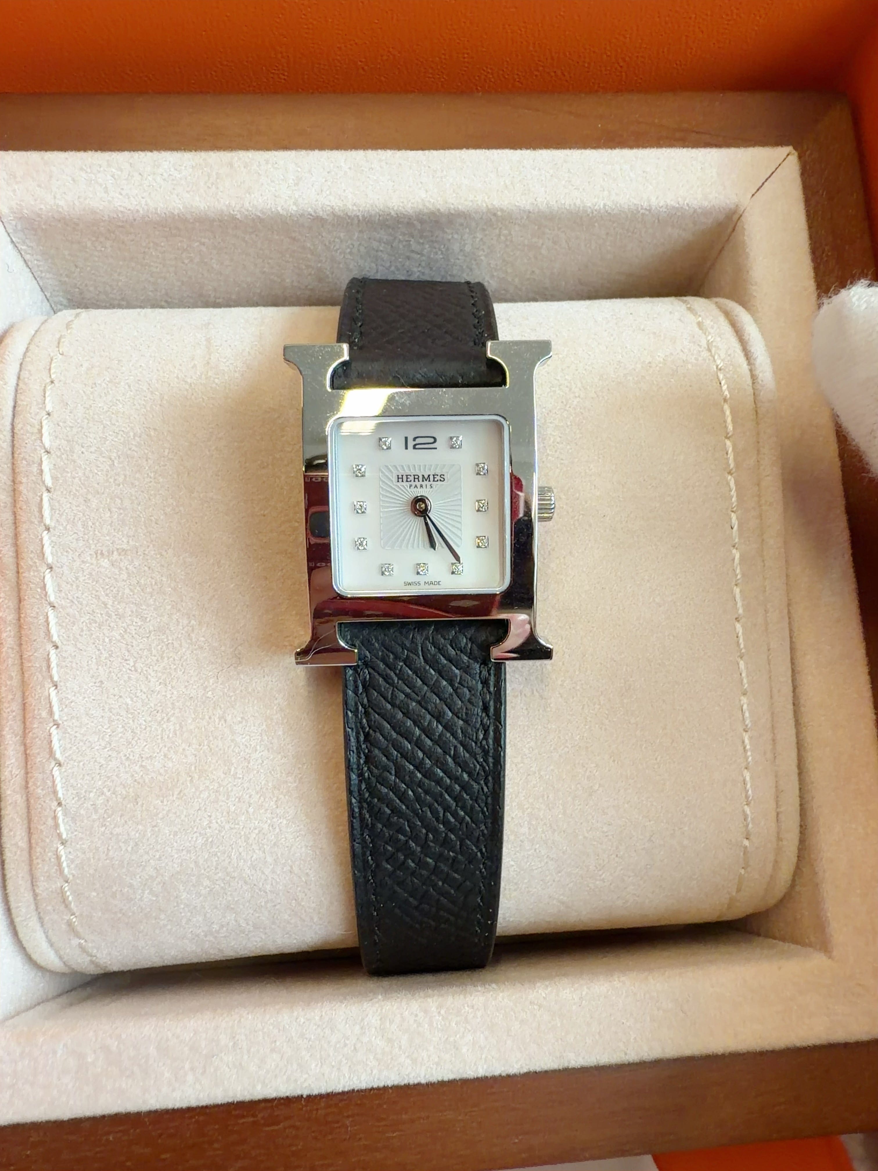 Luxury Promise Hermes Heure H watch, Small model, 25 mm