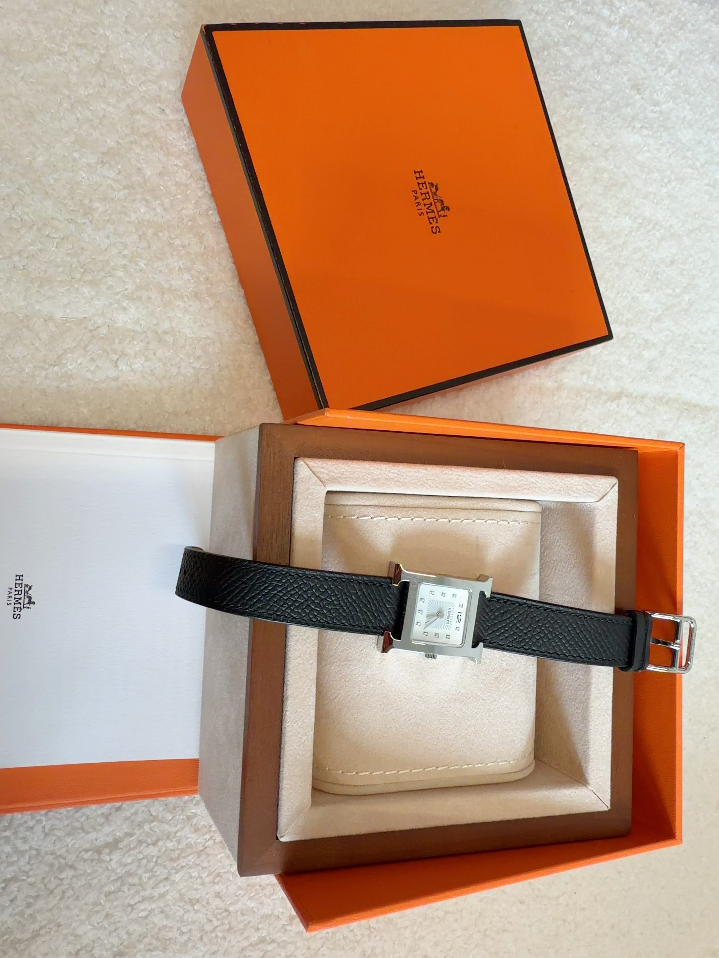 Luxury Promise Hermes Heure H watch, Small model, 25 mm