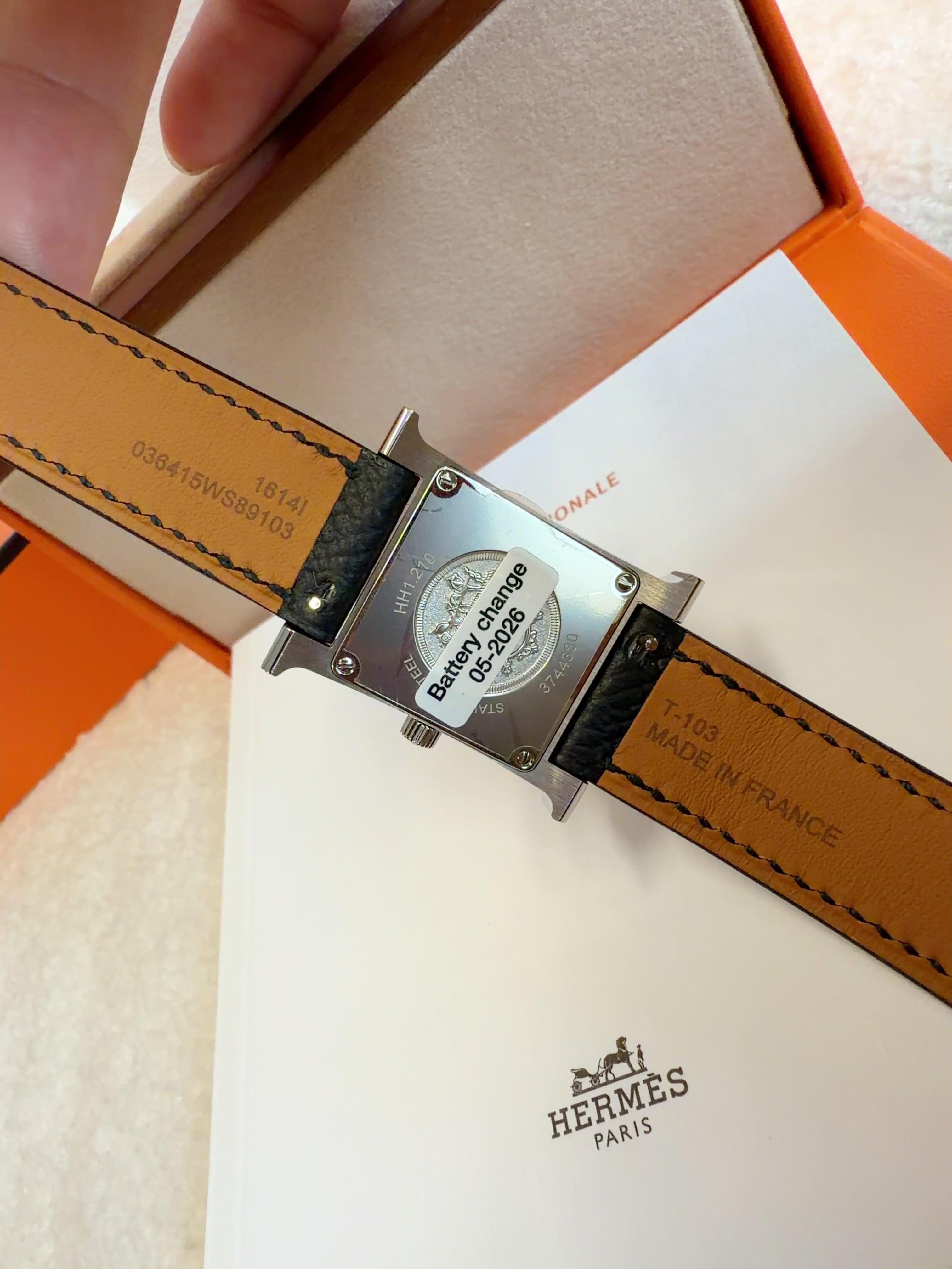 Luxury Promise Hermes Heure H watch, Small model, 25 mm