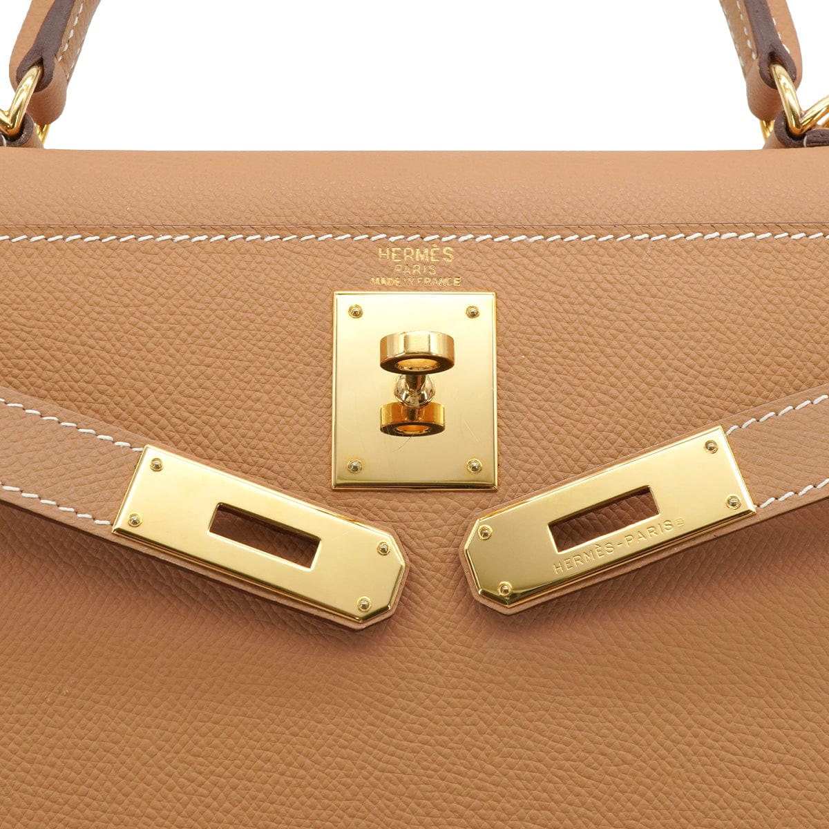 LUXURY PROMISE HERMES KELLY 28 SELLIER GOLD VEAU EPSOM HAND SHOULDER BAG 2005 SQUARE I GOLD HARDWARE 90341431
