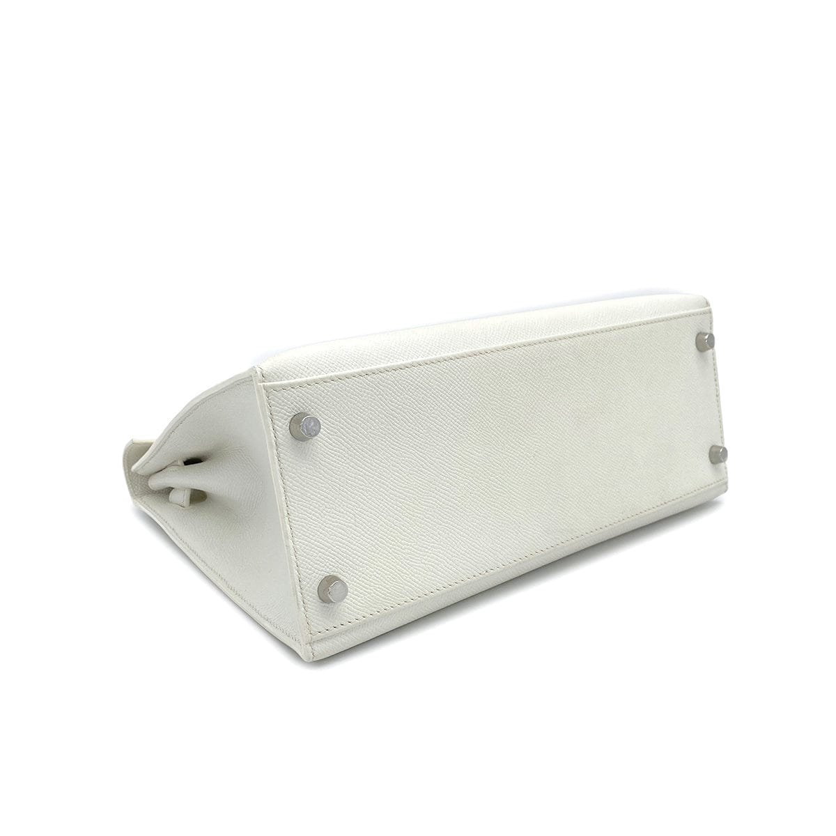 Luxury Promise HERMES KELLY 28 SELLIER WHITE VEAU EPSOM HAND SHOULDER BAG □L PALLADIUM HARDWARE 90310266