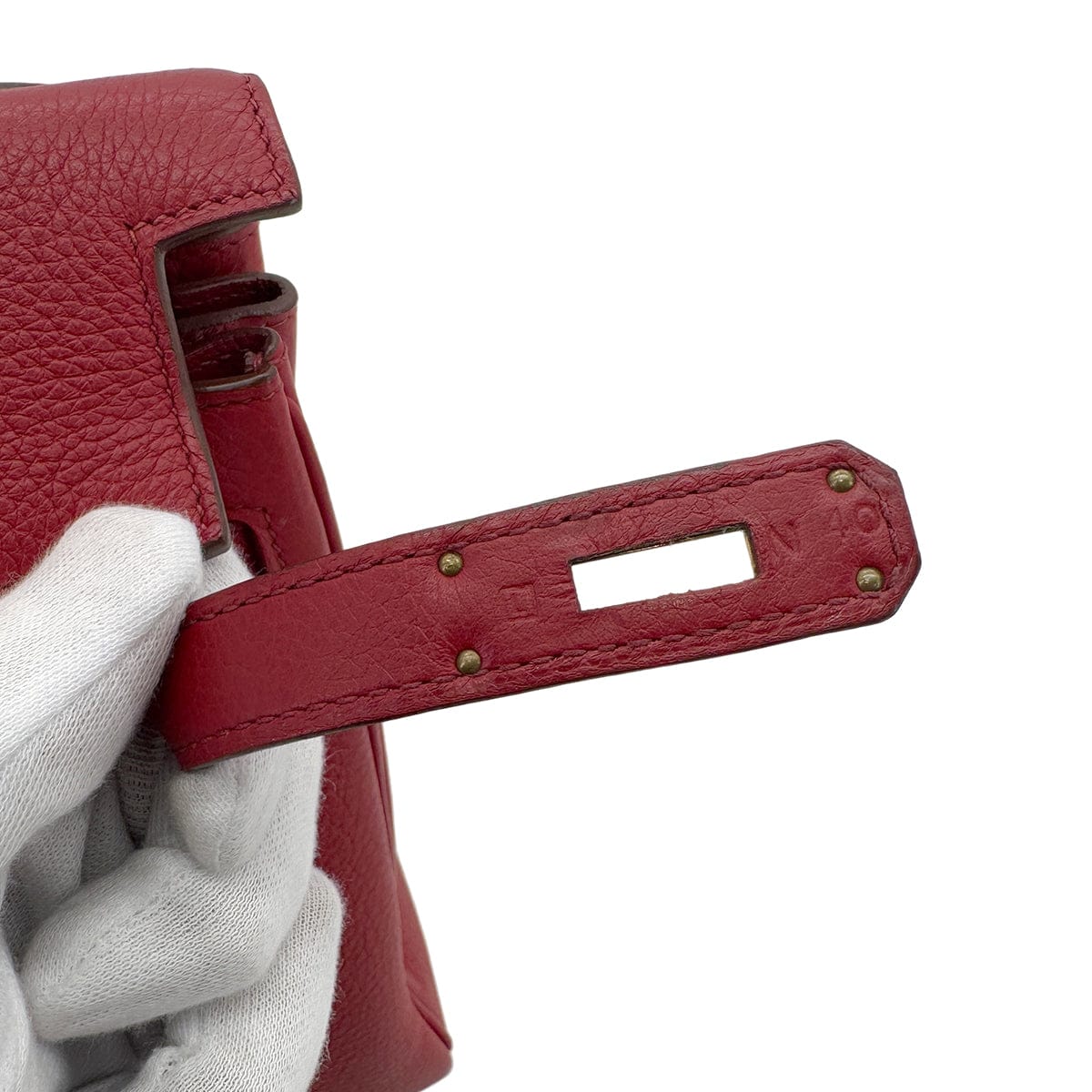 LUXURY PROMISE HERMES KELLY 32 RETOURNE ROUGE GARANCE TAURILLON CLEMENCE HAND SHOULDER BAG □L GHW 90287471