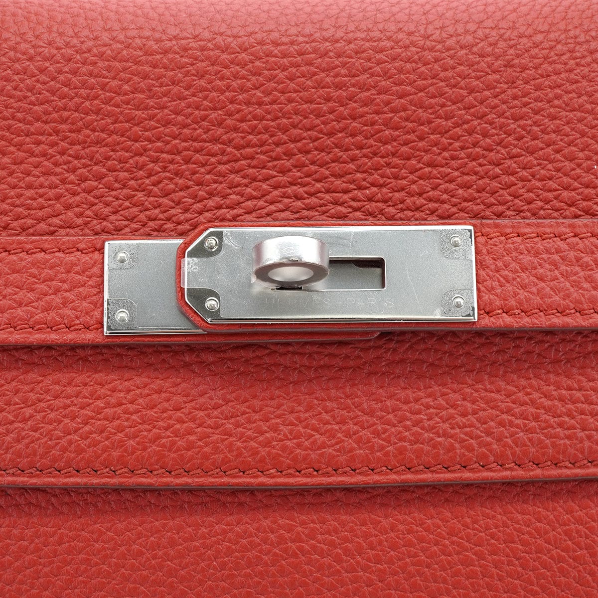 LUXURY PROMISE HERMES KELLY 32 RETOURNE ROUGE GARANCE TOGO HAND SHOULDER BAG 2013 SQUARE Q PALLADIUM HARDWARE 90335579