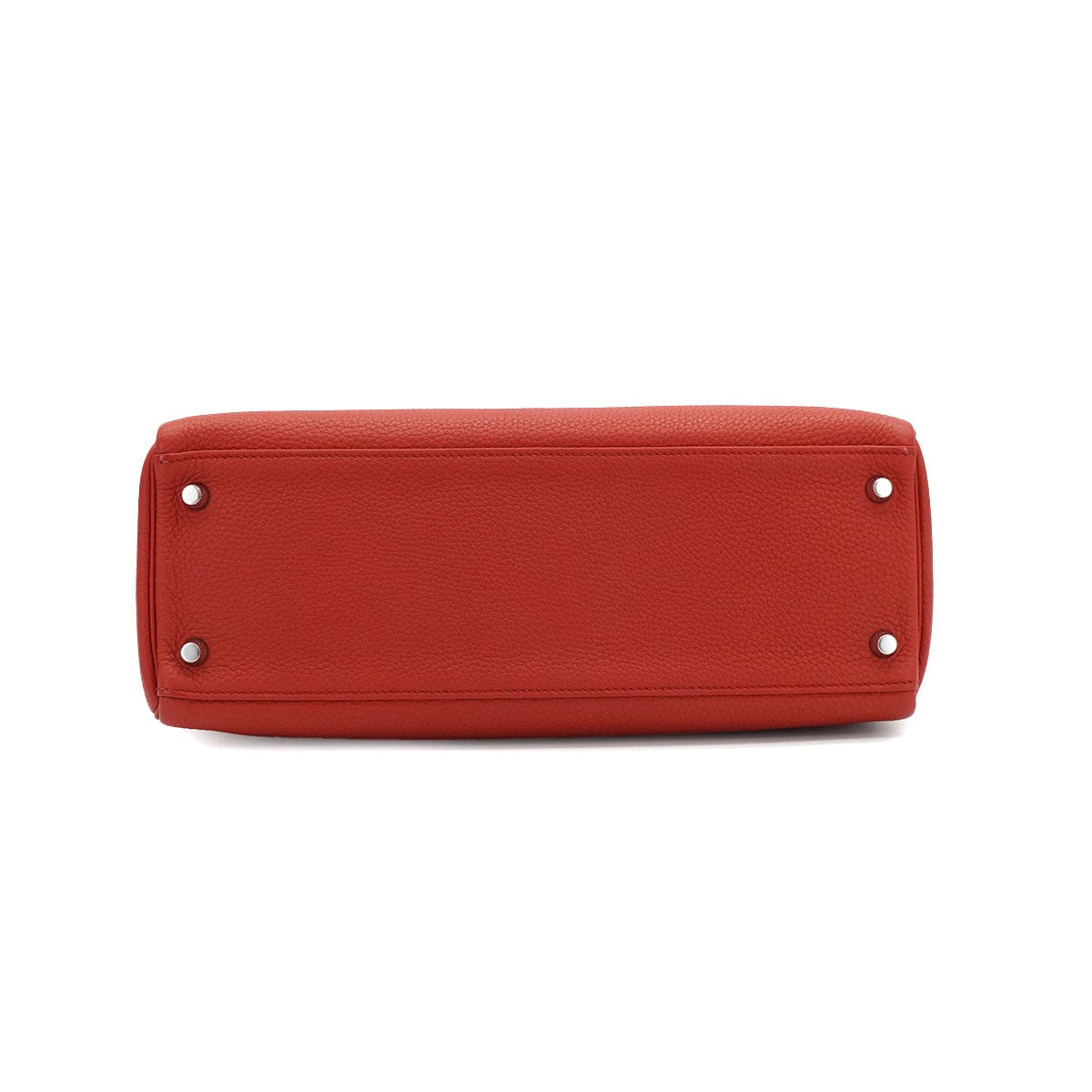 LUXURY PROMISE HERMES KELLY 32 RETOURNE ROUGE GARANCE TOGO HAND SHOULDER BAG 2013 SQUARE Q PALLADIUM HARDWARE 90335579
