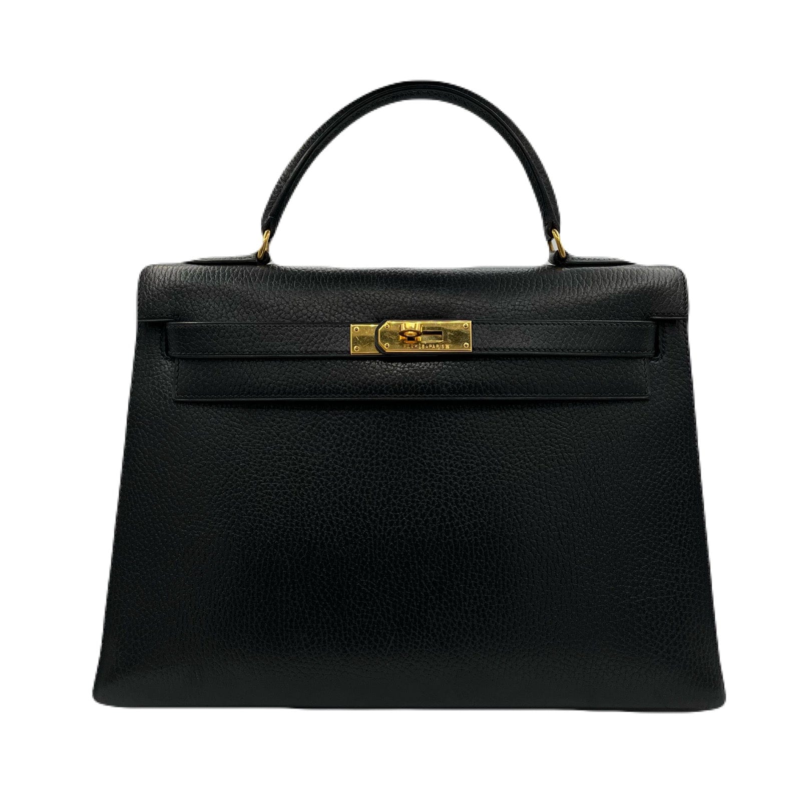 Luxury Promise HERMES KELLY 32 SELLER BLACK ARDENNES GHW #X Circle