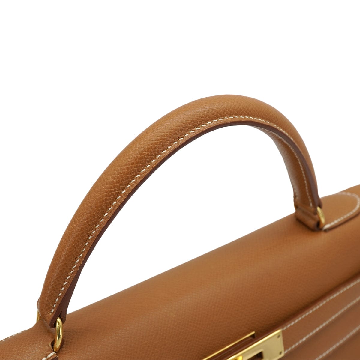 LUXURY PROMISE HERMES KELLY 32 SELLIER GOLD COURCHEVEL HAND SHOULDER BAG 1996 CIRCLE Z GOLD HARDWARE 90332386