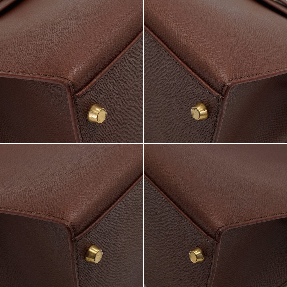 LUXURY PROMISE HERMES KELLY 32 SELLIER HAVANE COURCHEVEL HAND SHOULDER BAG 1997 SQUARE A GOLD HARDWARE 90337276