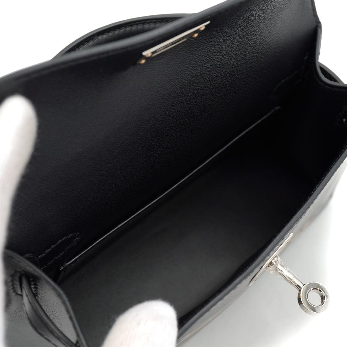 LUXURY PROMISE HERMES KELLY MINI 2 CHEVAL DE BOIS BLACK TADELAKT HAND SHOULDER BAG 2024 W STAMP PALLADIUM HARDWARE 90331234