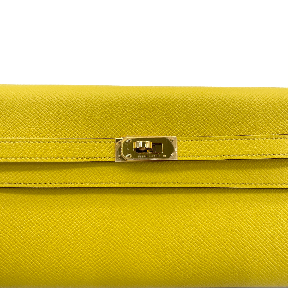 LUXURY PROMISE HERMES KELLY WALLET LONG TO GO JAUNE DE NAPLES VEAU EPSOM WALLET SHOULDER BAG B GHW 90282275