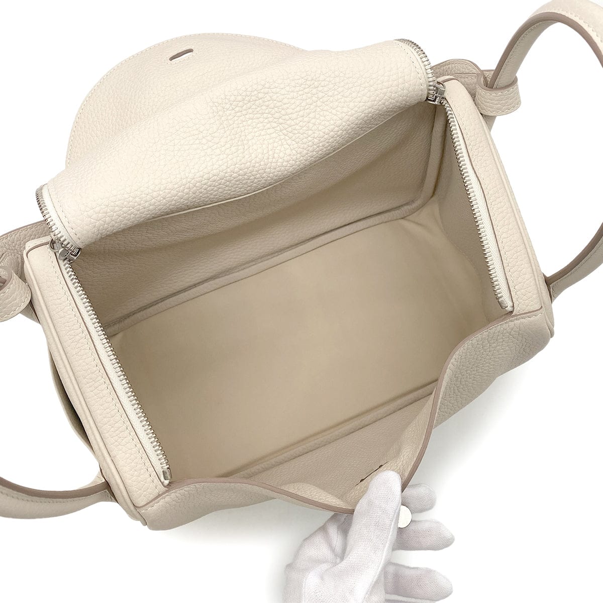 Luxury Promise HERMES LINDY 30 CRAIE TAURILLON CLEMENCE SHOULDER BAG A SHW 90266243