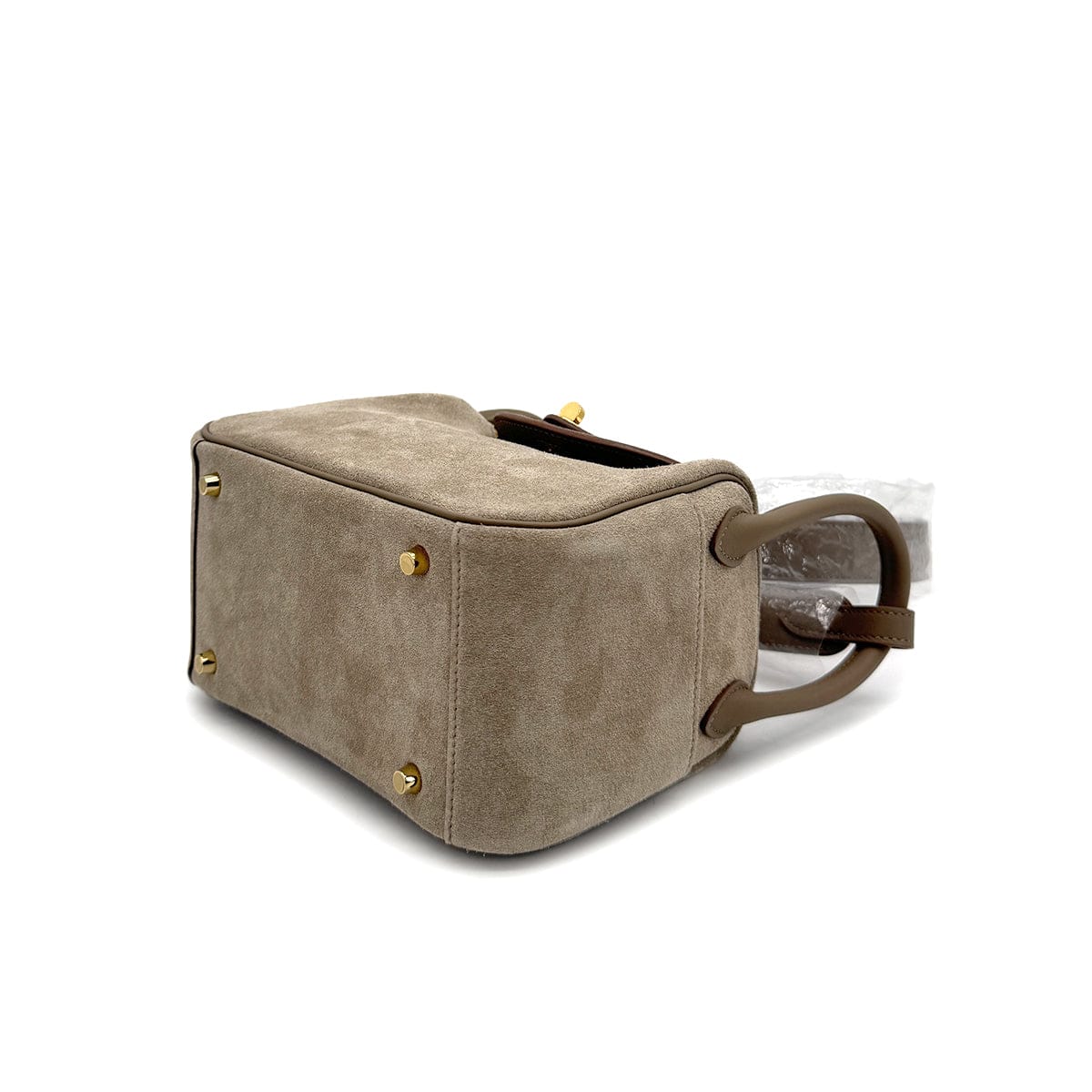 LUXURY PROMISE HERMES LINDY MINI 20 ETOUPE GRIS CAILLOU VEAU SWIFT GRIZZLY SHOULDER BAG W GHW 90307211