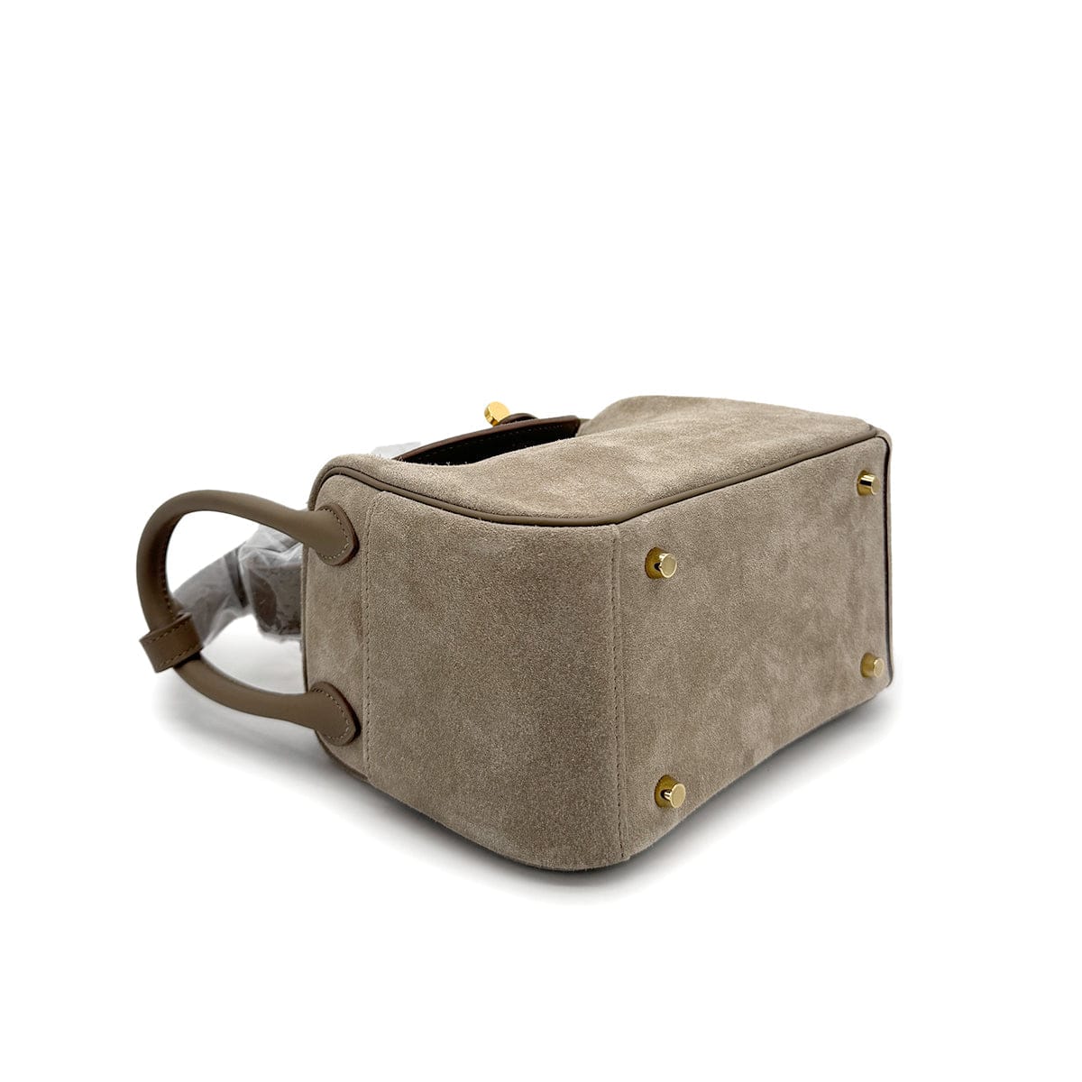 LUXURY PROMISE HERMES LINDY MINI 20 ETOUPE GRIS CAILLOU VEAU SWIFT GRIZZLY SHOULDER BAG W GHW 90307211