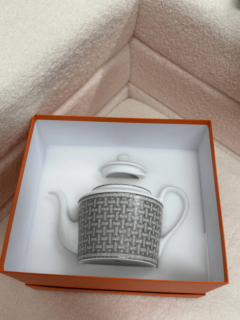 Luxury Promise Hermès Mosaïque au 24 Teapot - Grey White