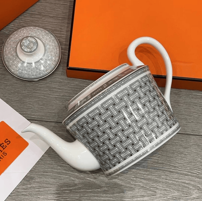 Luxury Promise Hermès Mosaïque au 24 Teapot - Grey White