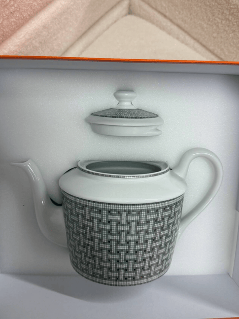 Luxury Promise Hermès Mosaïque au 24 Teapot - Grey White