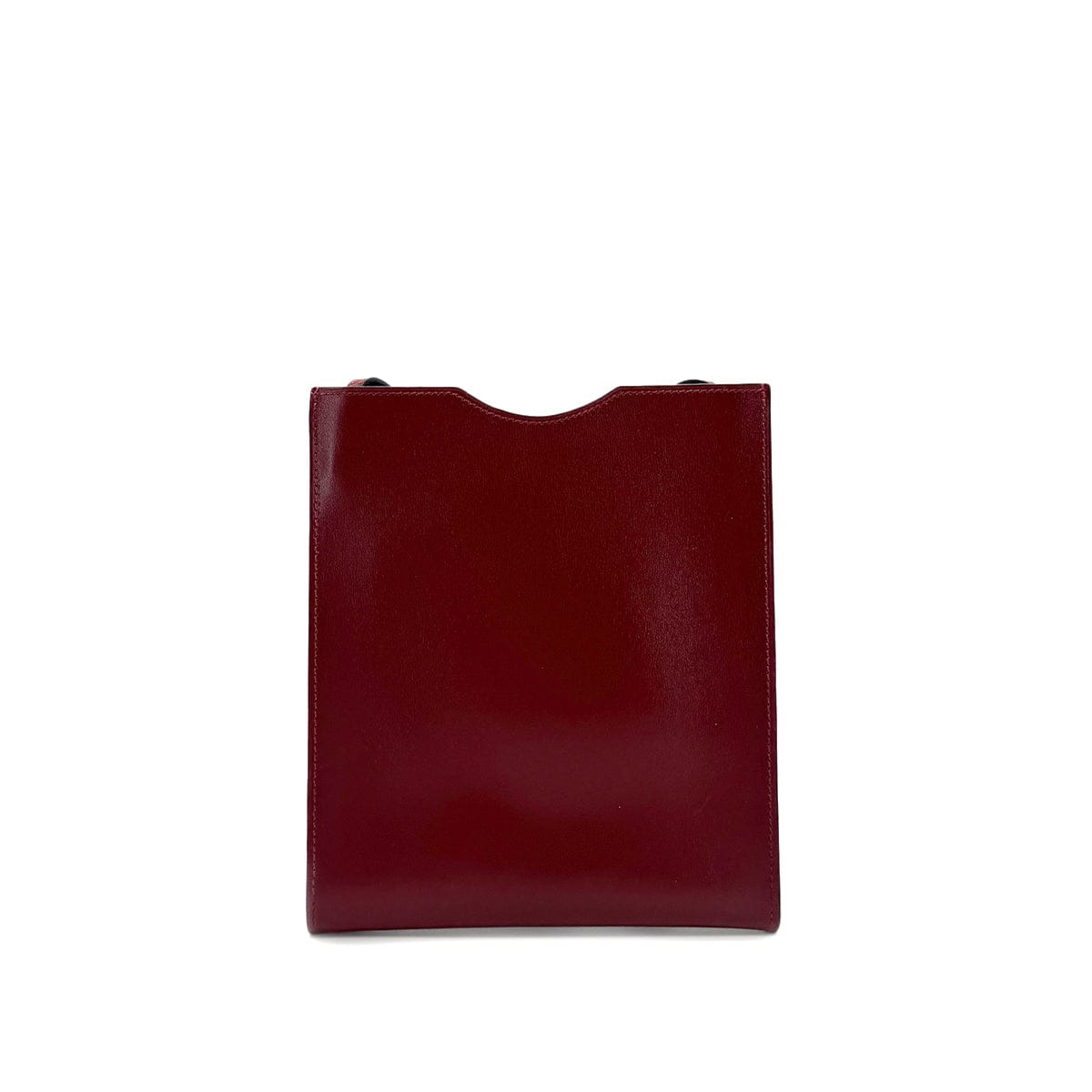 LUXURY PROMISE HERMES ONIMETOU ROUGE H BOXCALF SHOULDER BAG □F 90282056