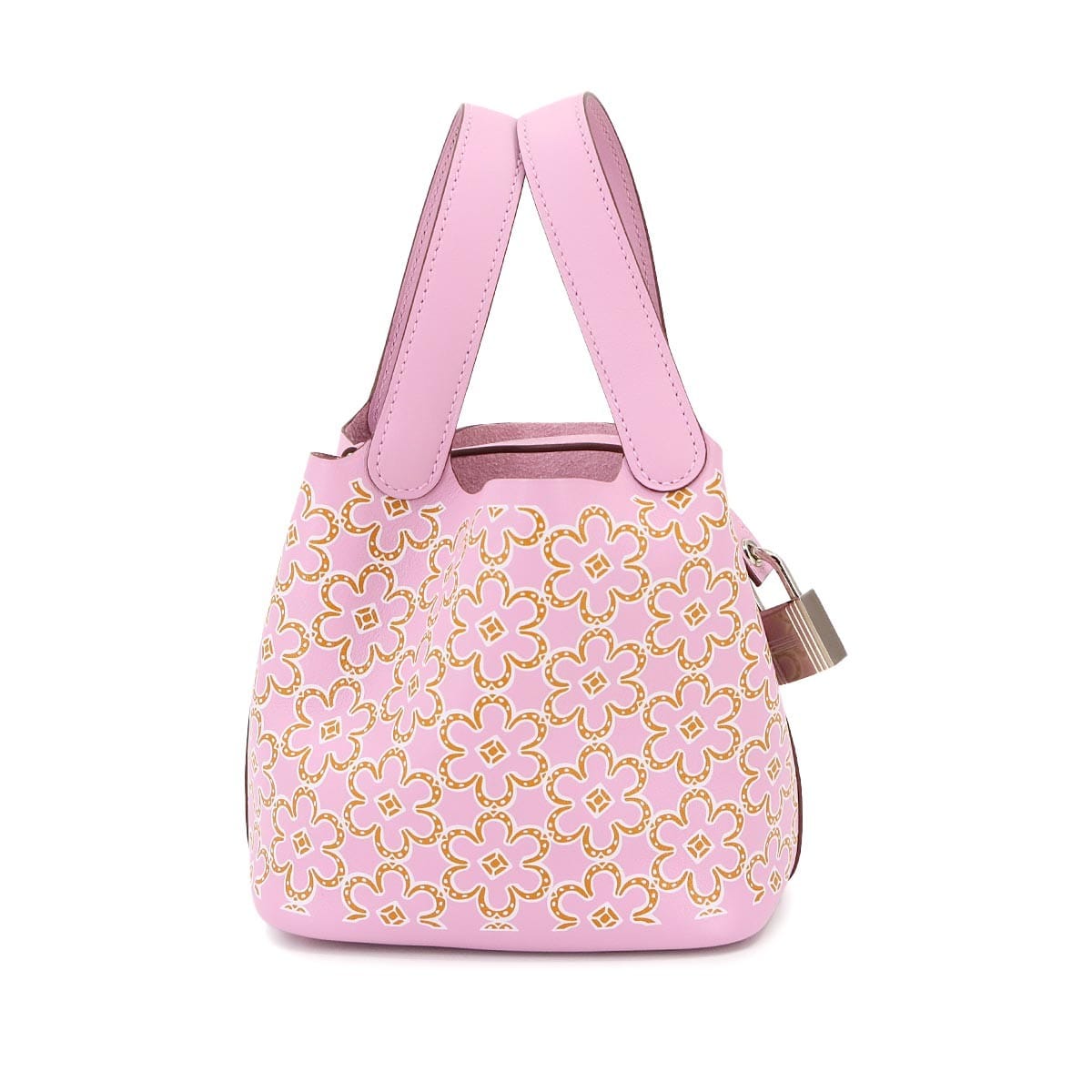 Luxury Promise HERMES Picotin Lock Micro Lucky Daisy Hand Bag Swift Mauve sylvestre 90299265