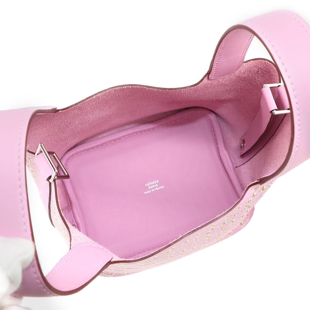 Luxury Promise HERMES Picotin Lock Micro Lucky Daisy Hand Bag Swift Mauve sylvestre 90299265