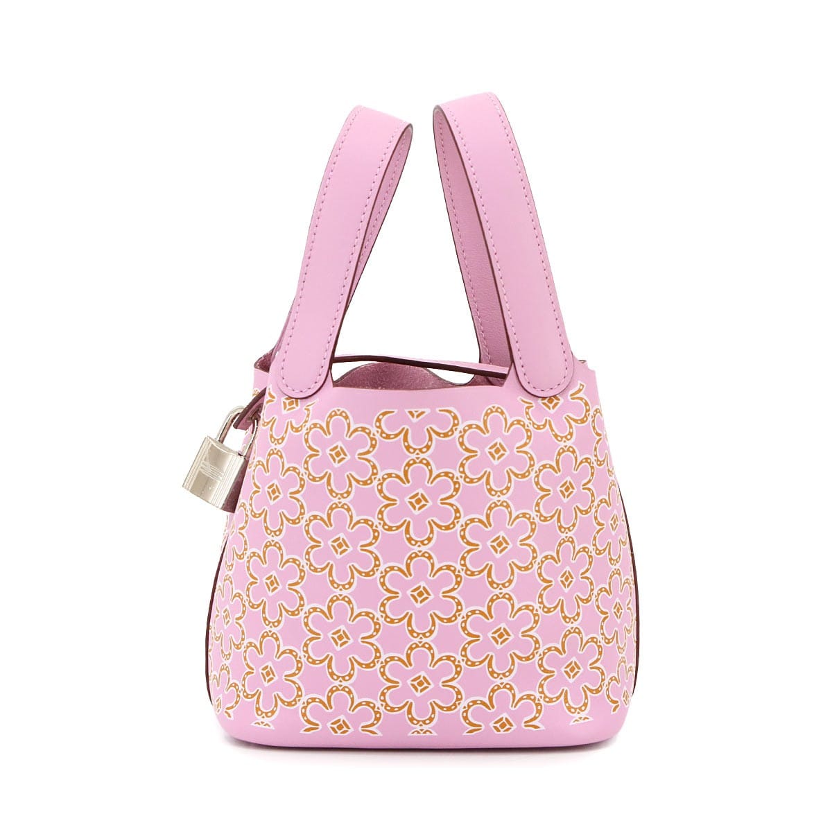 Luxury Promise HERMES Picotin Lock Micro Lucky Daisy Hand Bag Swift Mauve sylvestre 90299265