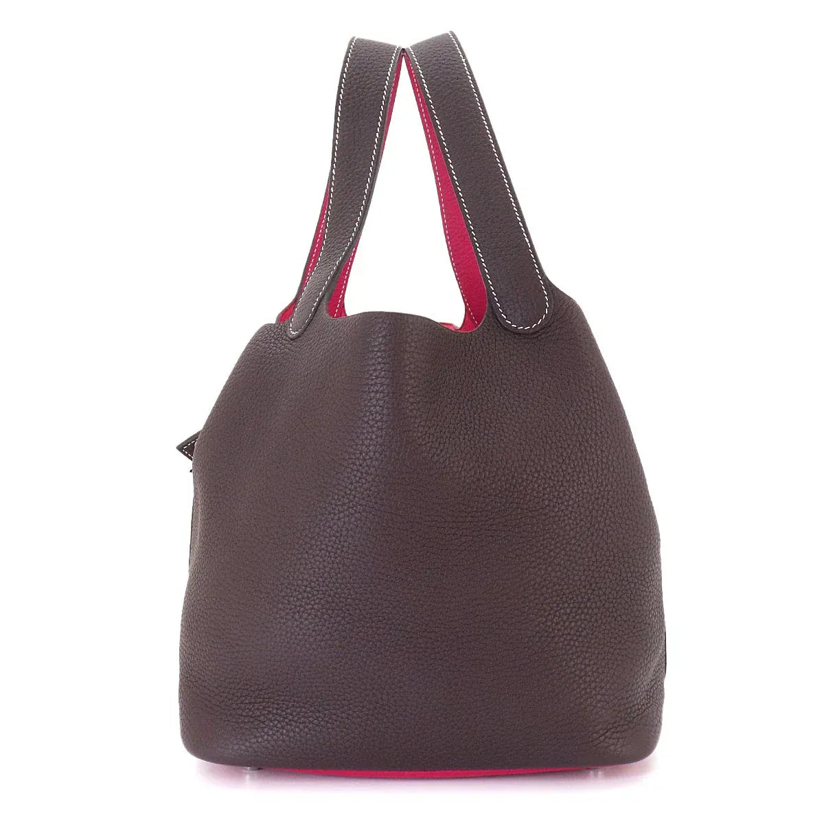 LUXURY PROMISE HERMES Picotin Lock MM Casaque Hand Bag Taurillon Rouge Sellier 90331013