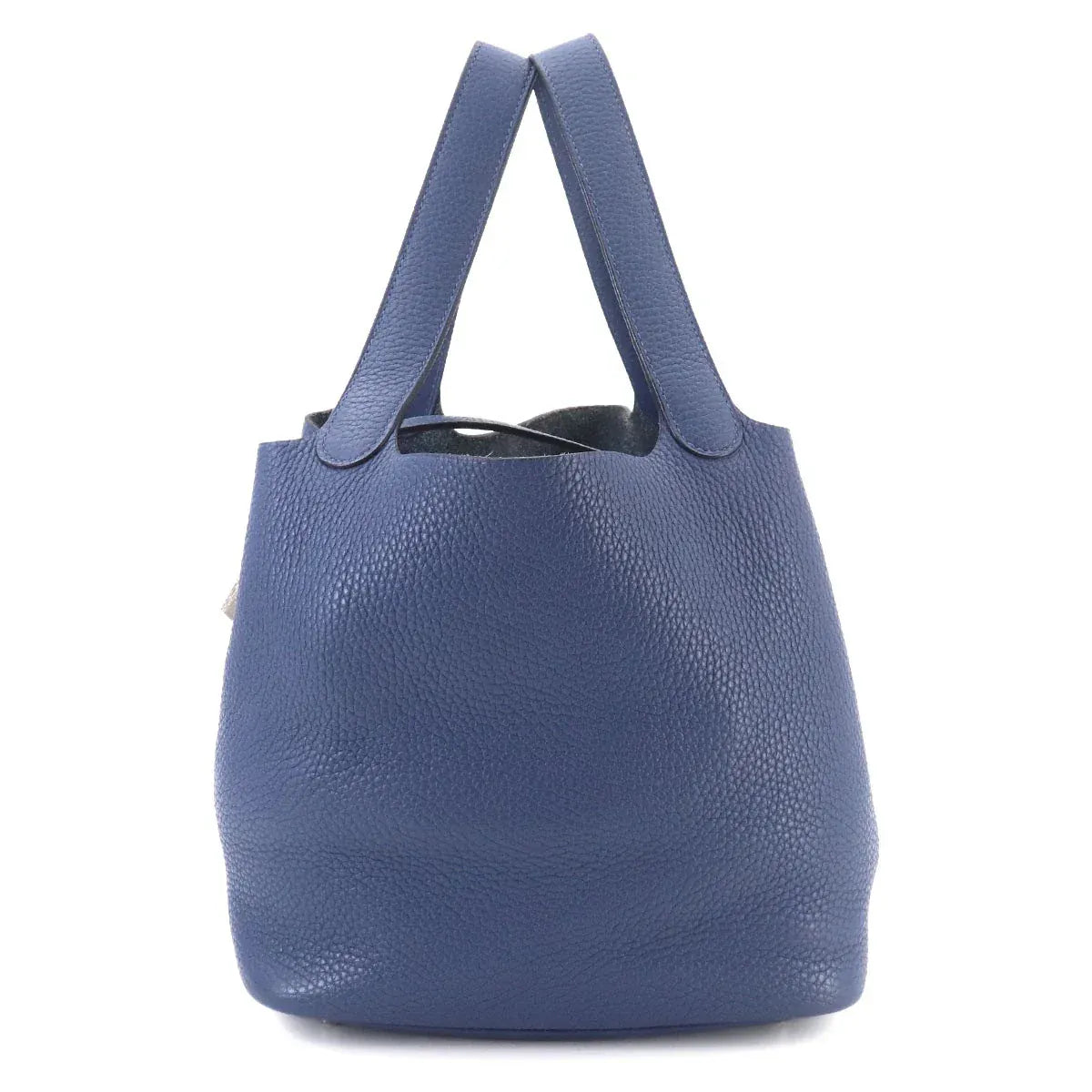 LUXURY PROMISE HERMES Picotin Lock MM Hand Bag Taurillon Clemence Bleu Brighton 90330966