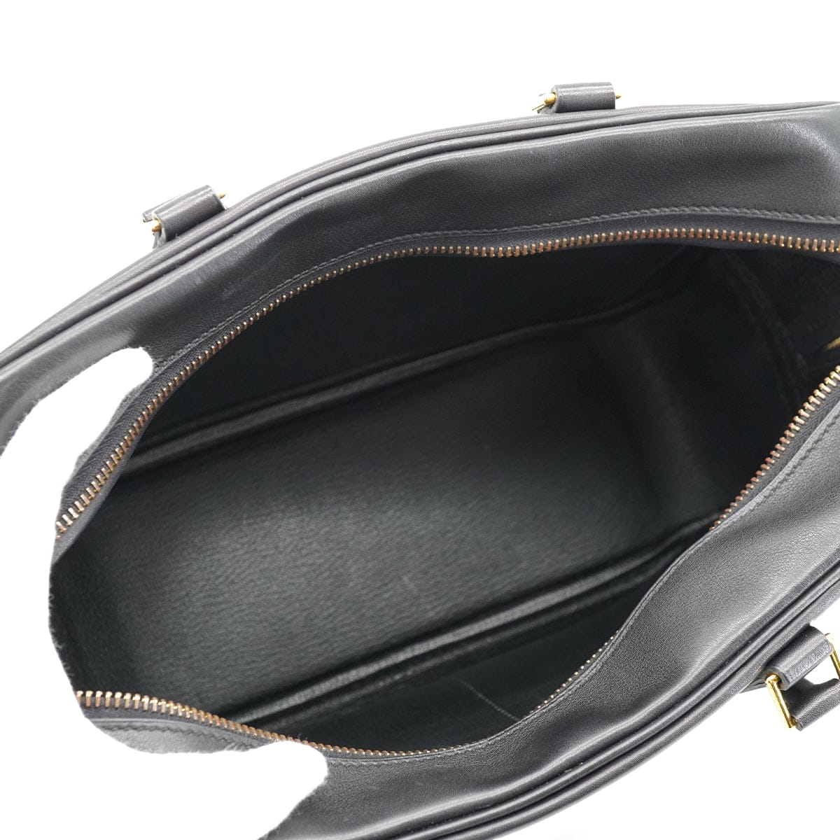 LUXURY PROMISE HERMES PLUME 28 BLACK EVERCALF HAND BAG 1968 X STAMP GOLD HARDWARE 90334493