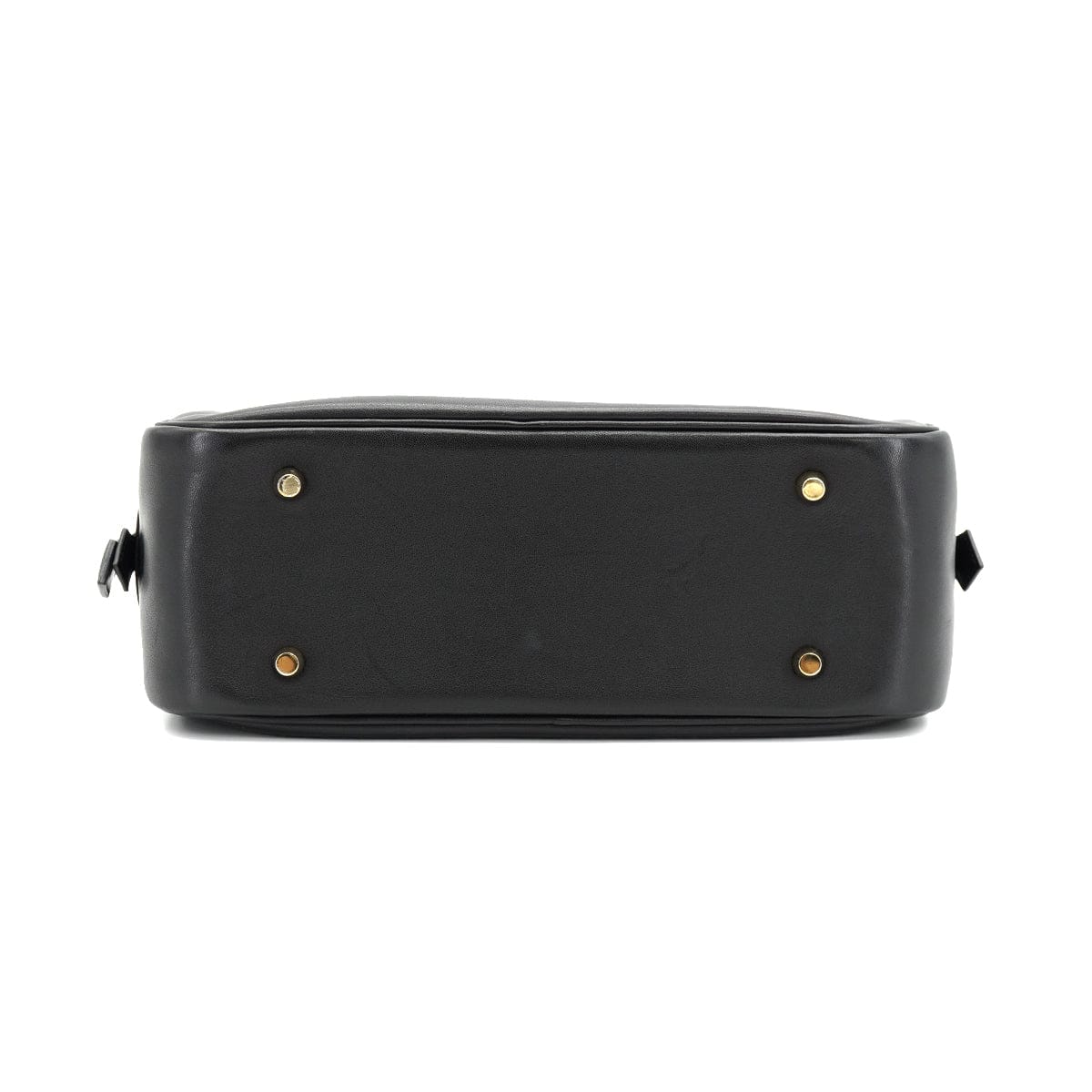 LUXURY PROMISE HERMES PLUME 28 BLACK EVERCALF HAND BAG 1968 X STAMP GOLD HARDWARE 90334493