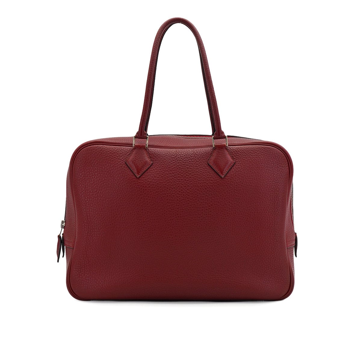 LUXURY PROMISE HERMES PLUME 32 ROUGE H TOGO HAND BAG 1999 SQUARE C PALLADIUM HARDWARE  90335878