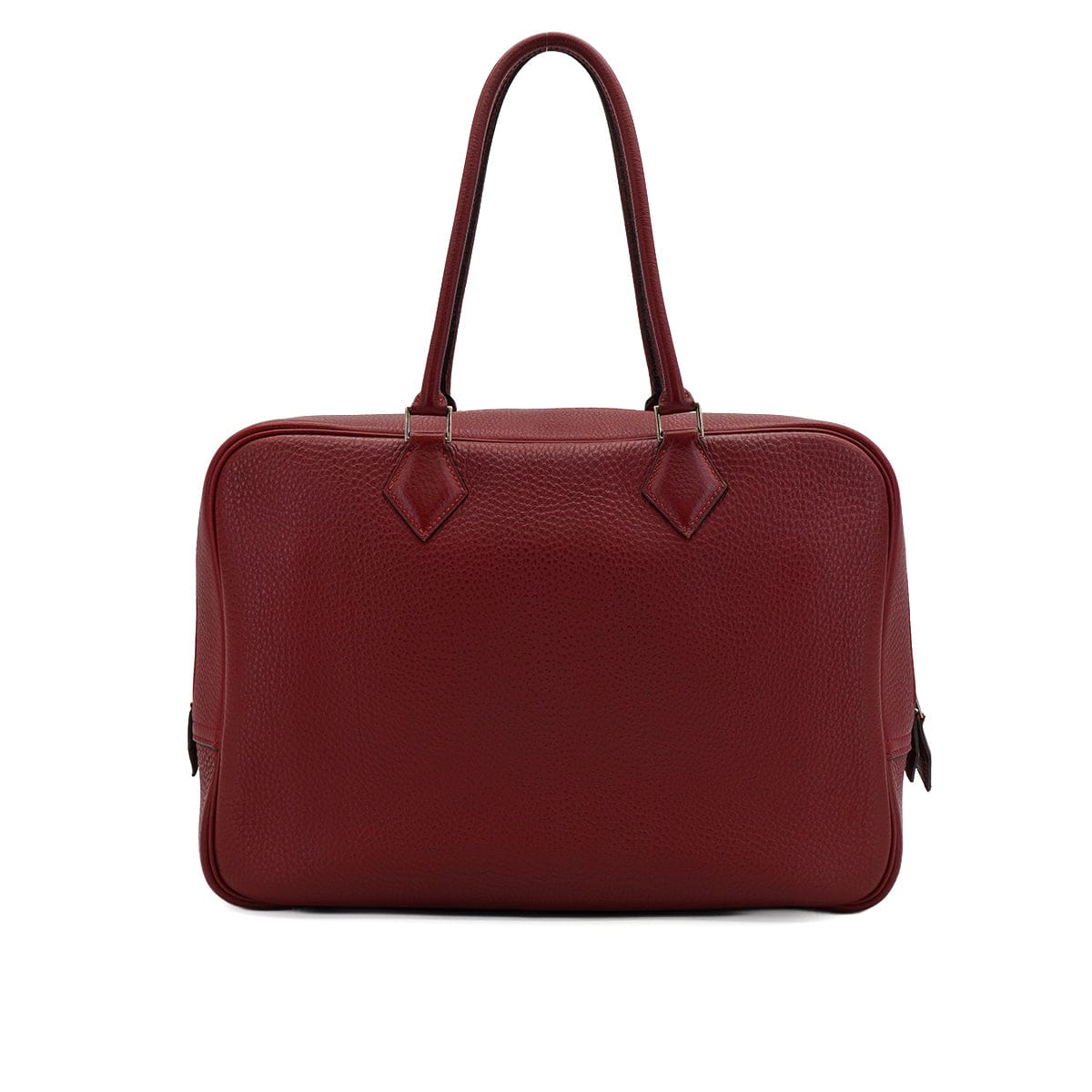 LUXURY PROMISE HERMES PLUME 32 ROUGE H TOGO HAND BAG 1999 SQUARE C PALLADIUM HARDWARE  90335878