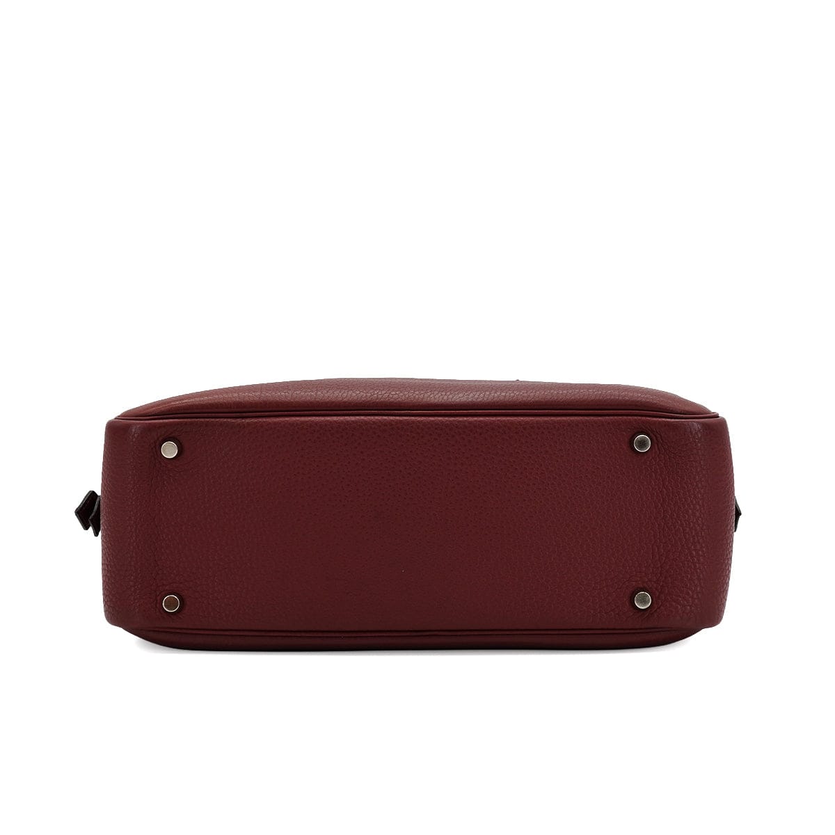LUXURY PROMISE HERMES PLUME 32 ROUGE H TOGO HAND BAG 1999 SQUARE C PALLADIUM HARDWARE  90335878