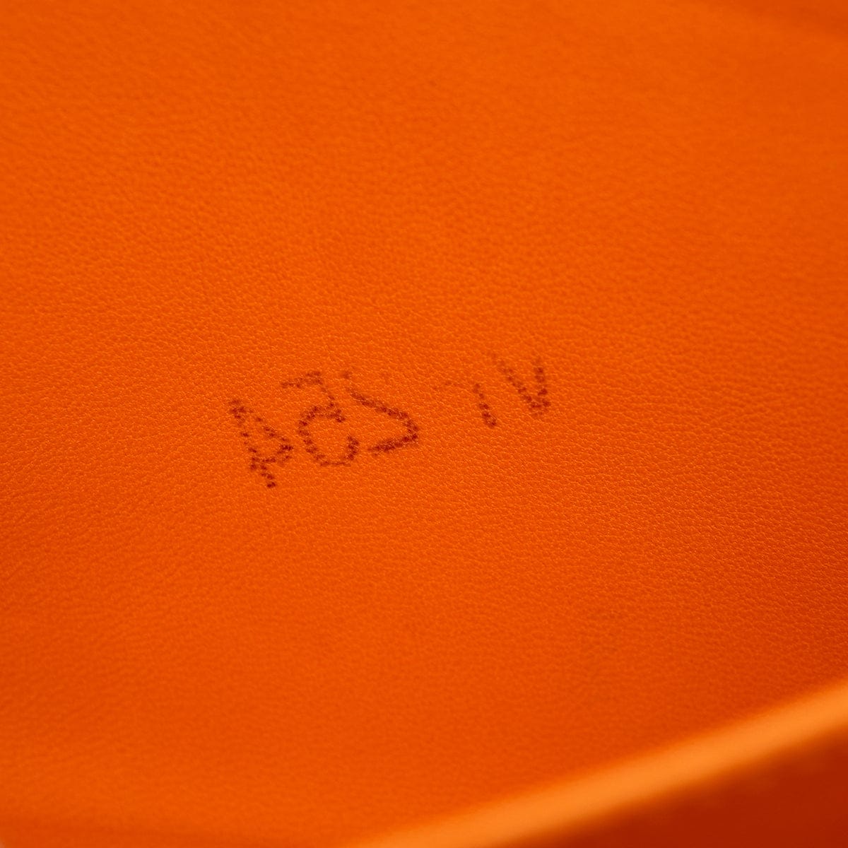 LUXURY PROMISE HERMES PLUME ELAN 28 ORANGE CHEVRE HAND BAG 2005 SQUARE I PALLADIUM HARDWARE 90335827