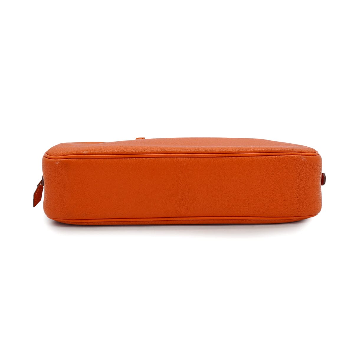 LUXURY PROMISE HERMES PLUME ELAN 28 ORANGE CHEVRE HAND BAG 2005 SQUARE I PALLADIUM HARDWARE 90335827
