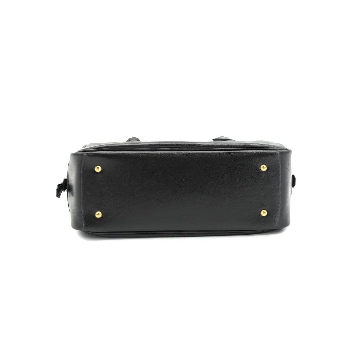LUXURY PROMISE HERMES PLUME MINI BLACK BOX CALF HAND BAG 1993 CIRCLE W GOLD HARDWARE 90335574