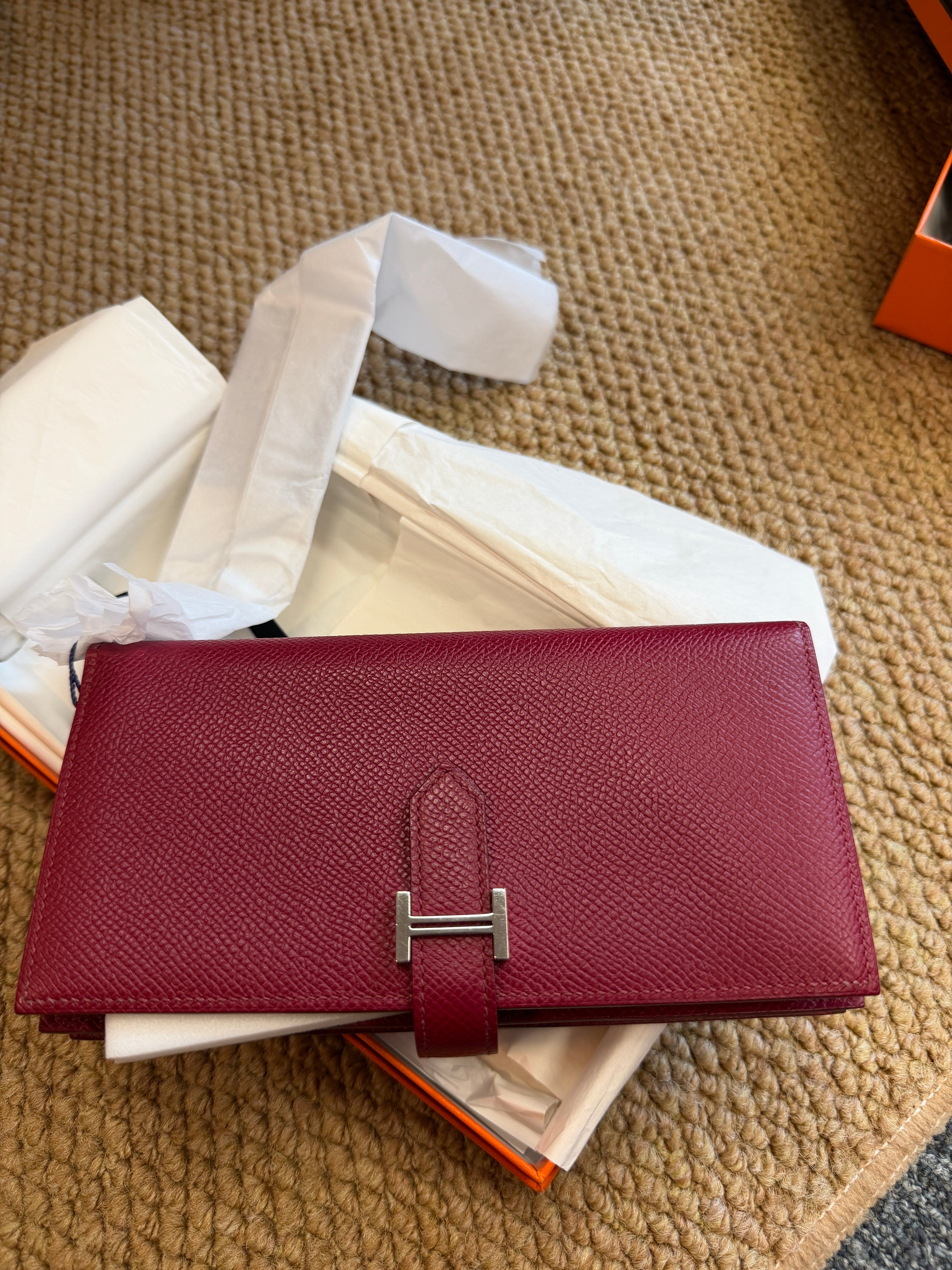 Luxury Promise Hermès Roulis 23 Rose Purple Epsom Leather