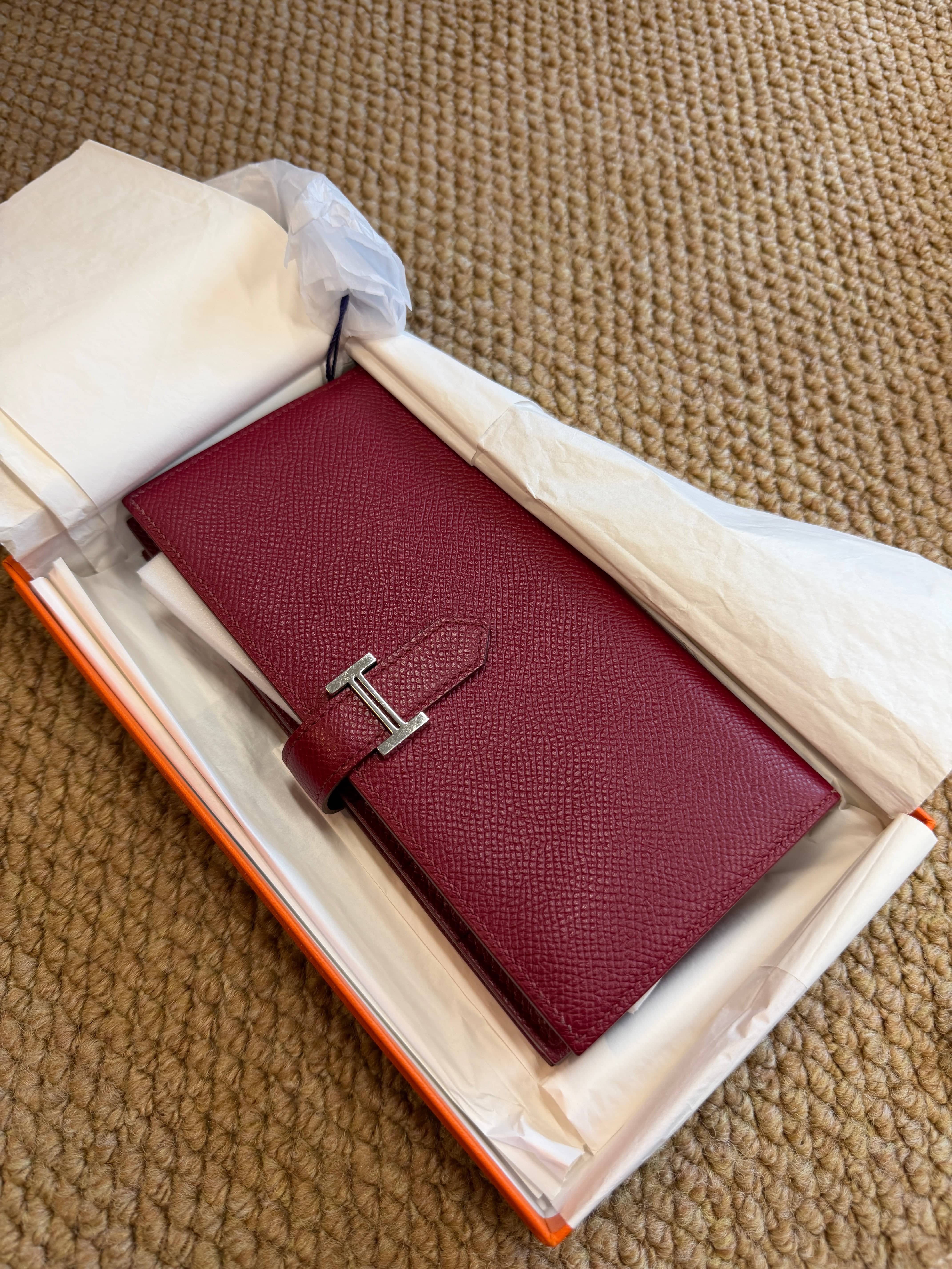 Luxury Promise Hermès Roulis 23 Rose Purple Epsom Leather