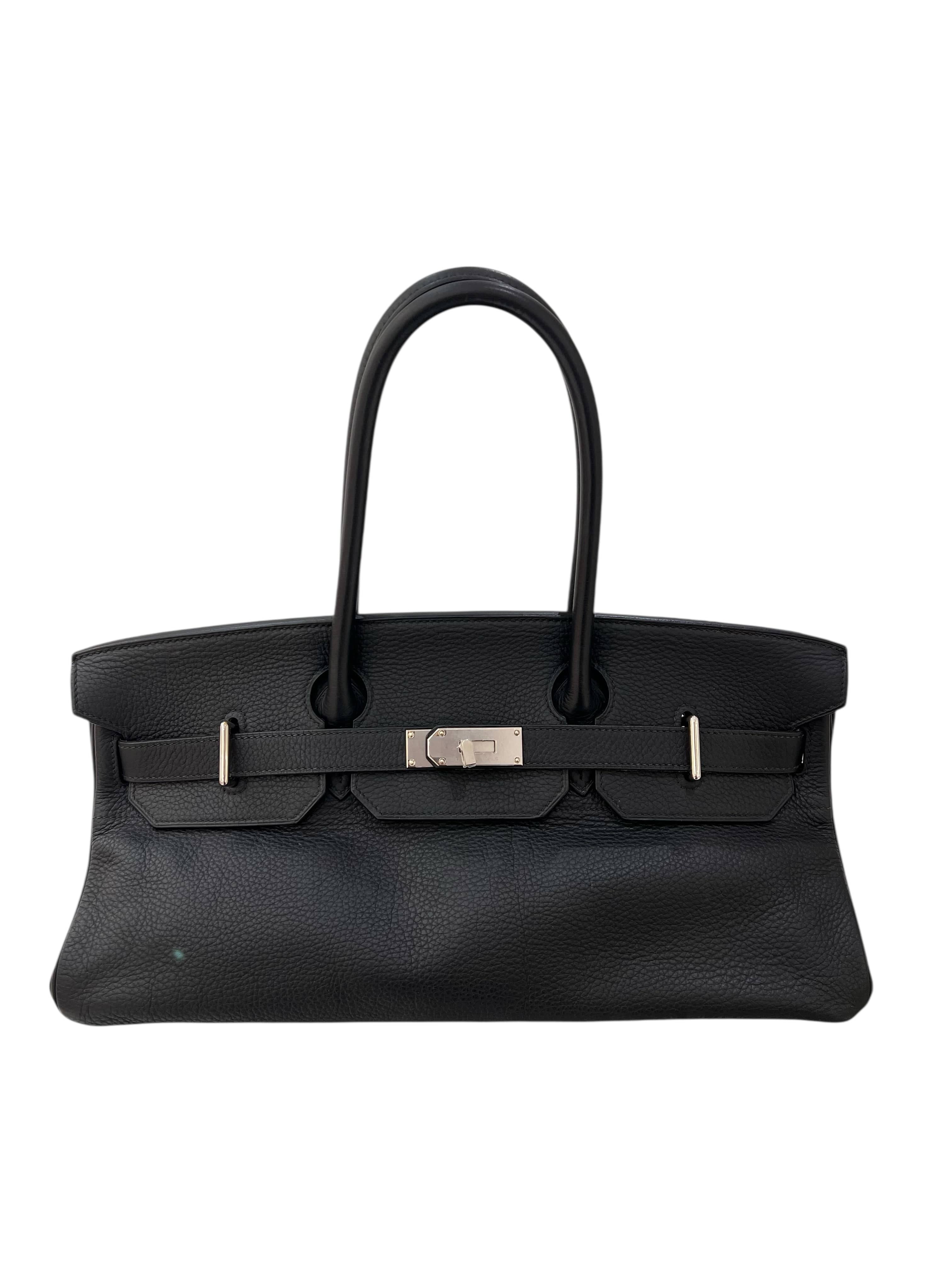Luxury Promise Hermes Shoulder Birkin 42 JPG Black Clemence PHW #O Y2011 SKC8298H